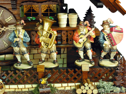 Premium Koekoeksklok Gutshof met muziek 8-daags August Schwer 56cm - Koekoeksklokonline.nl