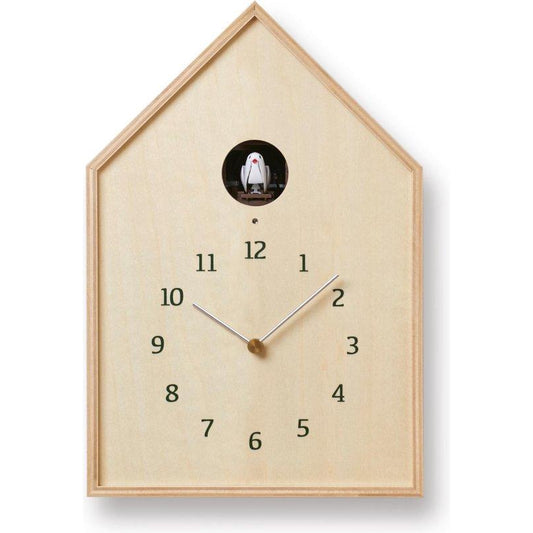 Moderne koekoeksklok Lemnos Birdhouse 26cm Natuurlijk