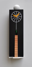Moderne koekoeksklok Pirondini QQ Ziggurat 38cm Zwart