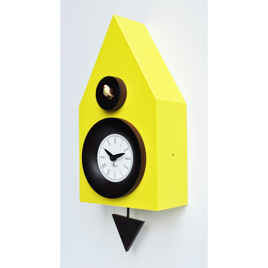 Moderne koekoeksklok Pirondini Dark 36cm Geel