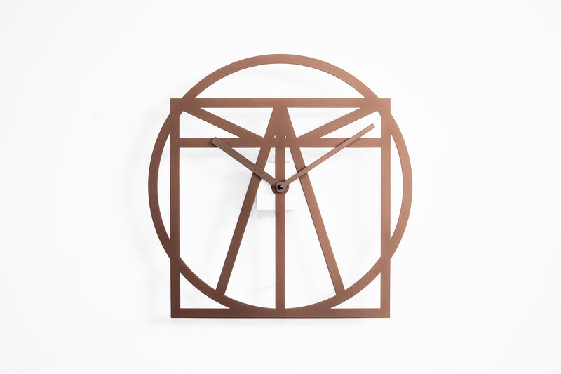 Moderne design klok Progetti Vitruvius - Zwart