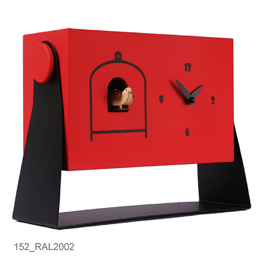 Moderne koekoeksklok Pirondini Cucù Mi Dondolo 22cm Rood