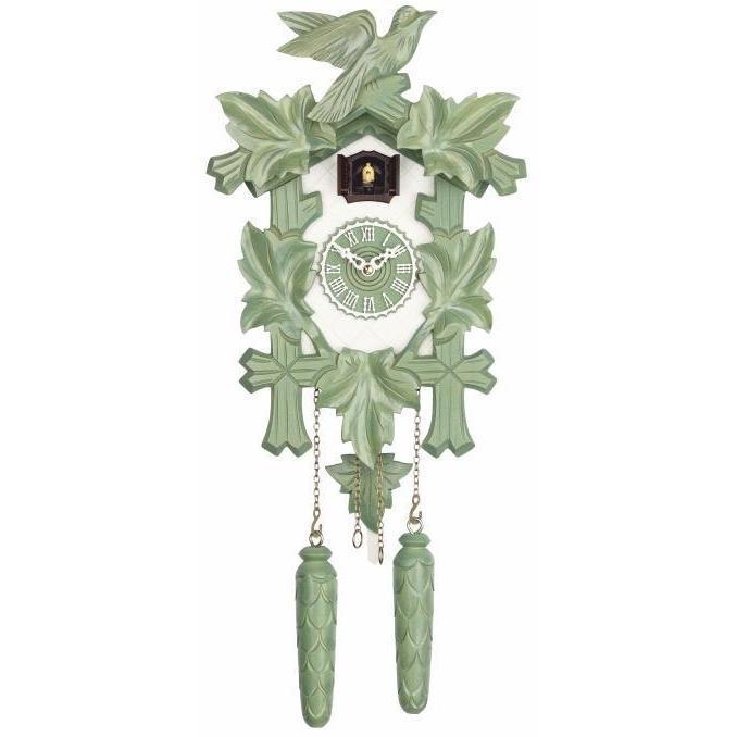 Groene Koekoeksklok met vogel Quartz uurwerk Trenkle Uhren 35cm-Carved Style-Koekoeksklok Online