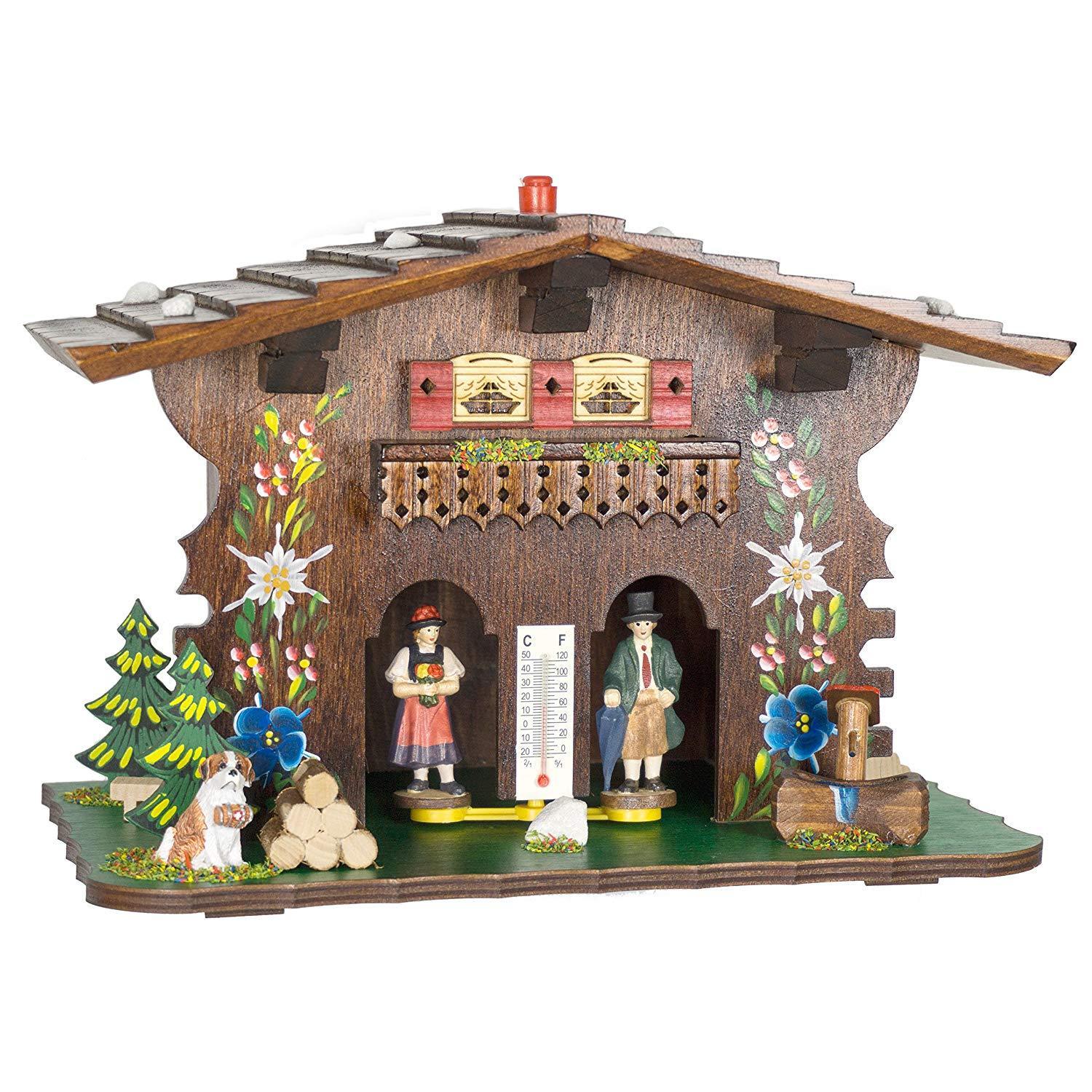 Handgeschilderd Houten Weerhuisje 20cm-Koekoeksklokonline.nl