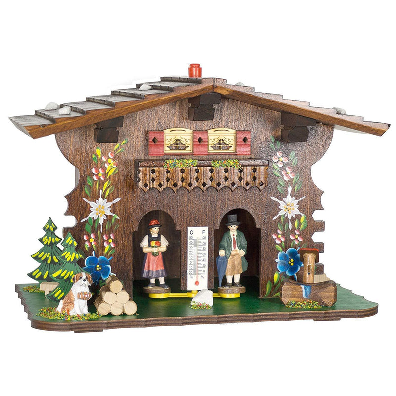 Handgeschilderd Houten Weerhuisje 20cm-Koekoeksklokonline.nl