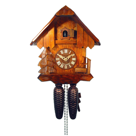 Koekoeksklok chaletstijl 8-daags August Schwer 28cm-Koekoeksklokonline.nl