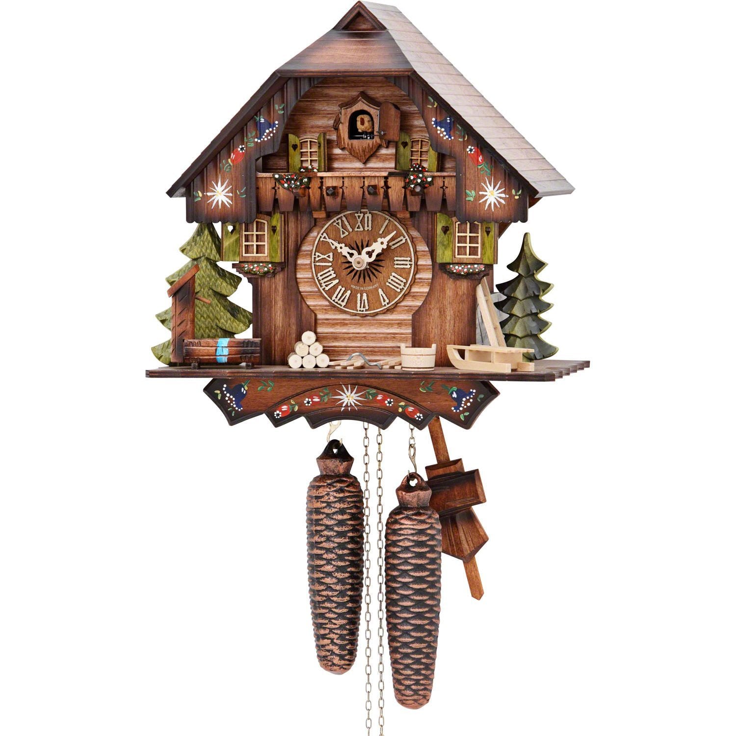 Koekoeksklok chaletstijl 8-daags uurwerk Hekas 30cm-Chalet Style-Koekoeksklok Online