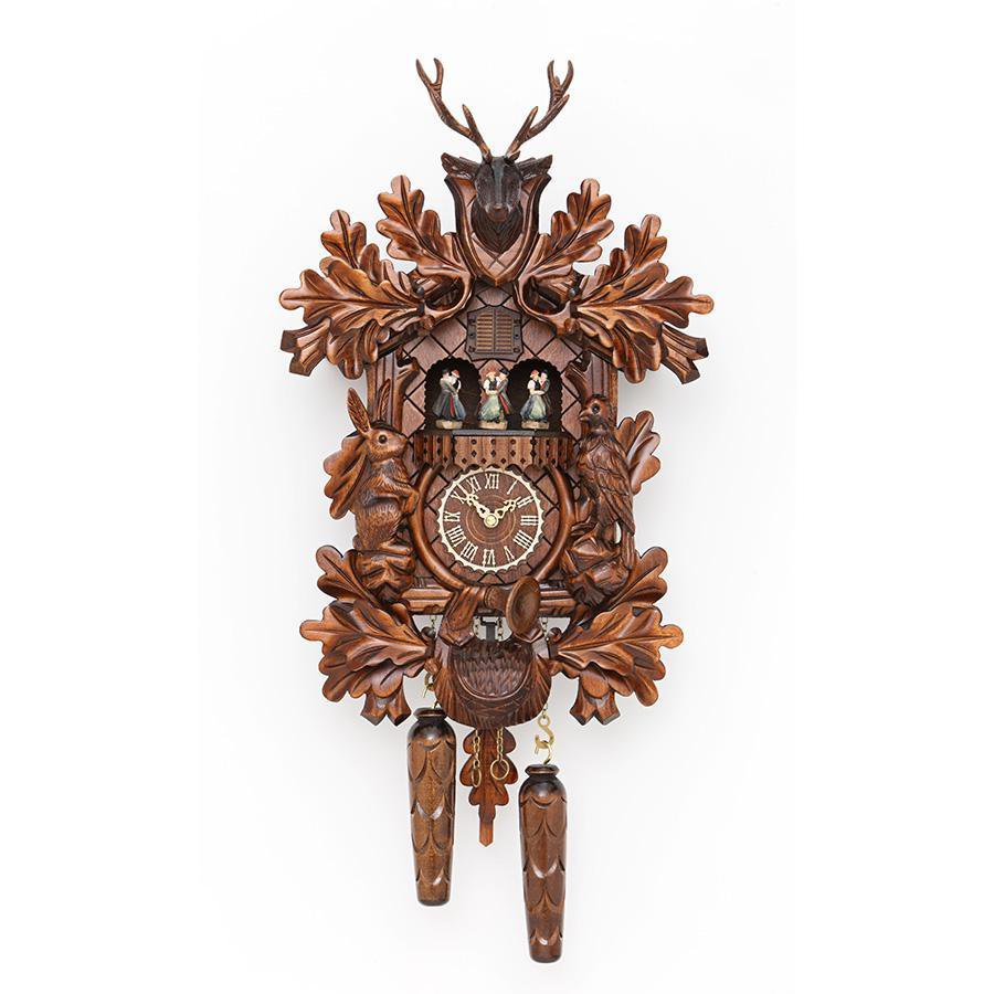Koekoeksklok met hert & muziek Quartz uurwerk Trenkle Uhren 42cm-Carved Style-Koekoeksklok Online