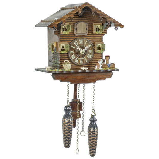 Koekoeksklok met hond Quartz uurwerk Trenkle Uhren 23cm-Chalet Style-Koekoeksklok Online