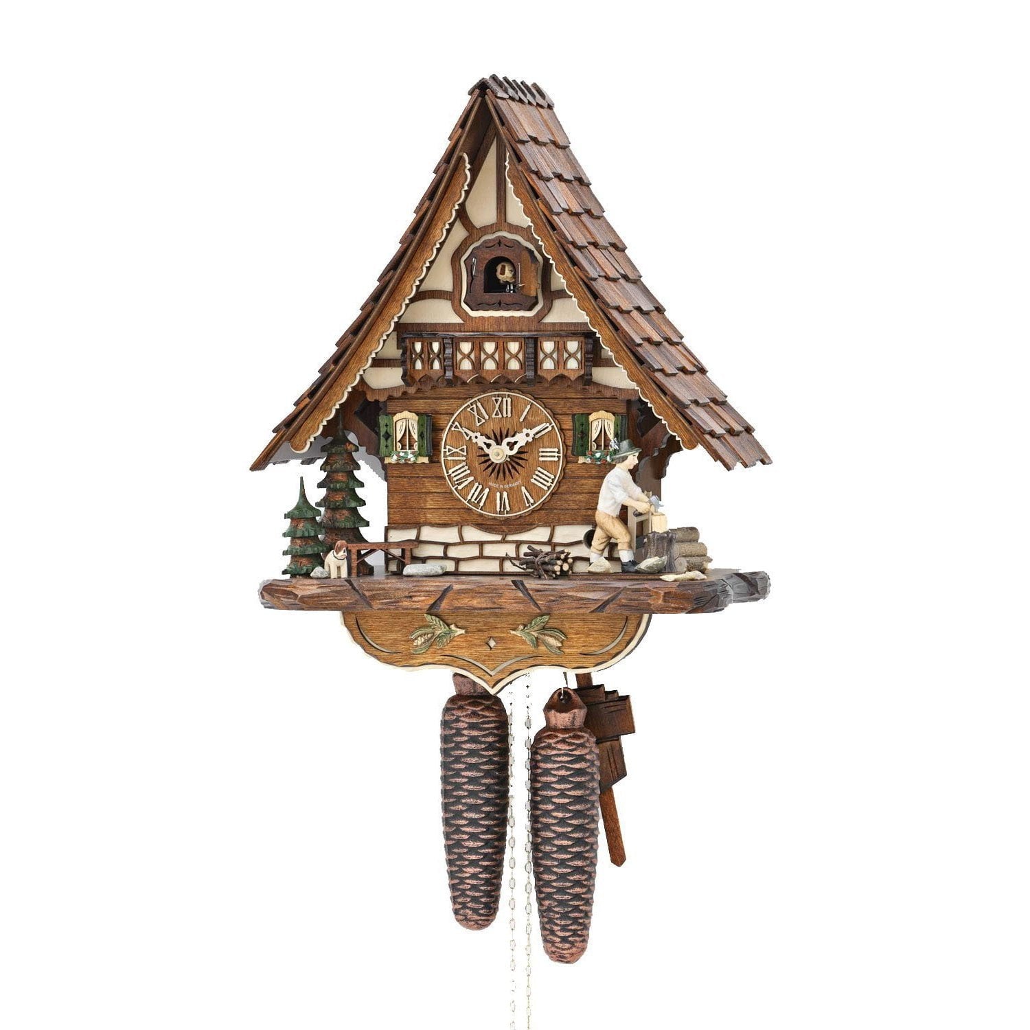 Koekoeksklok met houthakker 8-daags uurwerk Hekas 20cm-Chalet Style-Koekoeksklok Online