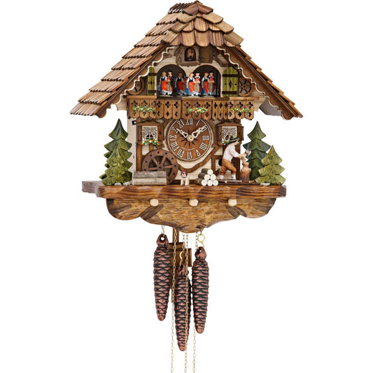 Koekoeksklok met muziek & dansers 1-daags uurwerk Hekas 35cm-Chalet Style-Koekoeksklok Online