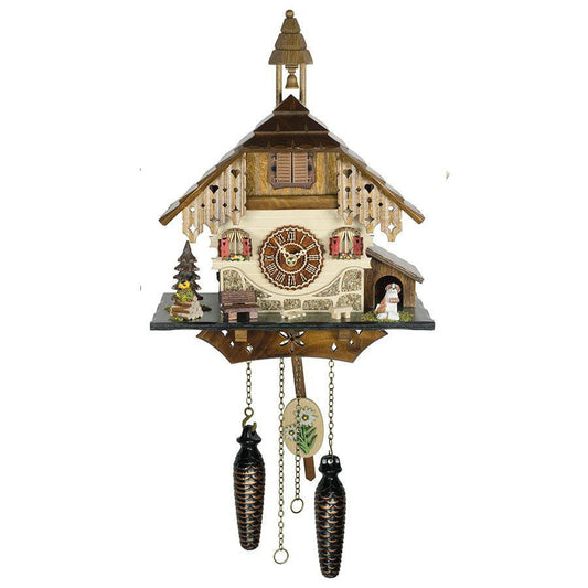 Koekoeksklok met toren, hond & muziek Quartz uurwerk Trenkle Uhren 31cm-Chalet Style-Koekoeksklok Online