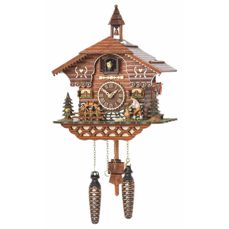 Koekoeksklok met toren, houthakker & muziek Quartz uurwerk Trenkle Uhren 30cm-Chalet Style-Koekoeksklok Online