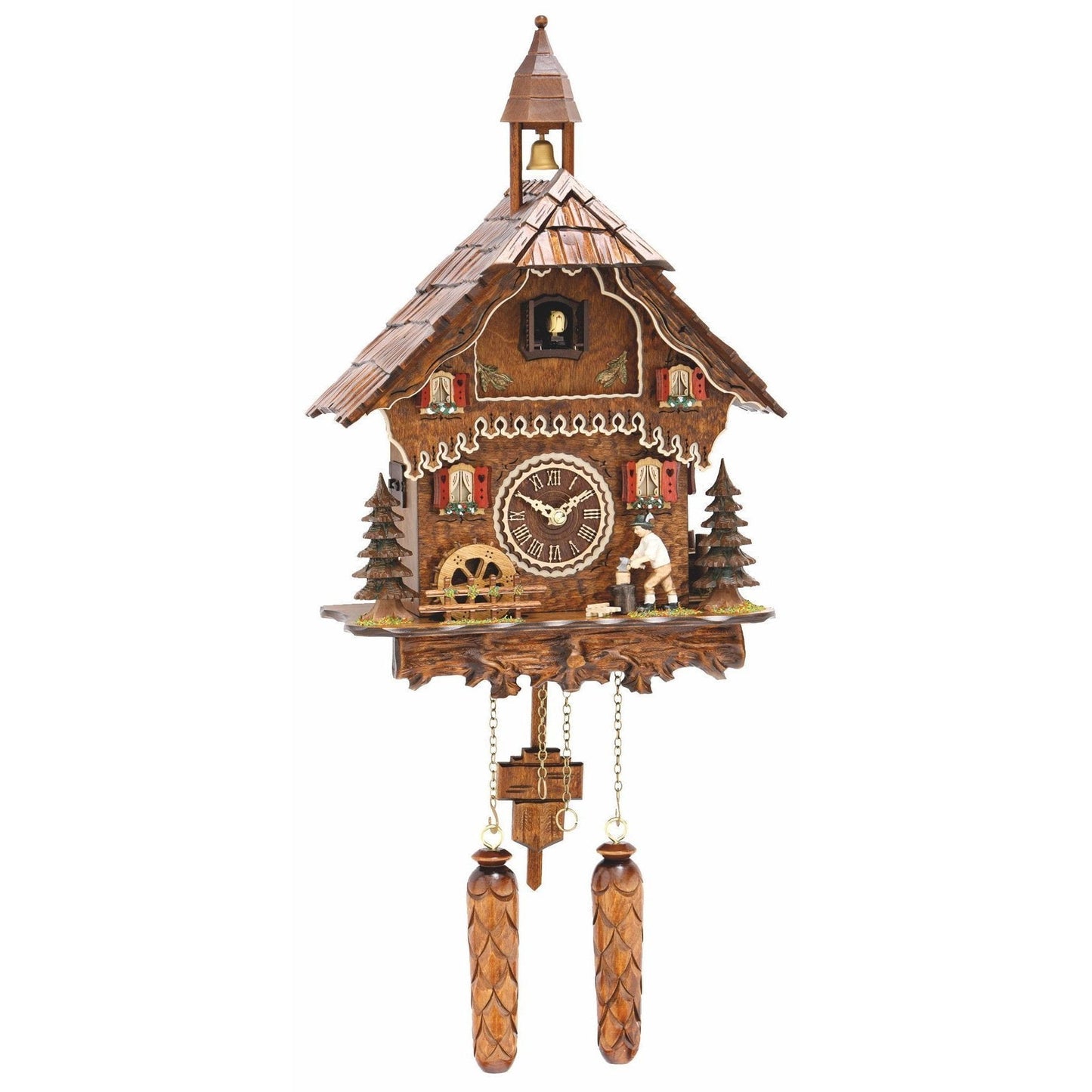 Koekoeksklok met toren & muziek Quartz uurwerk Trenkle Uhren 28cm-Chalet Style-Koekoeksklok Online