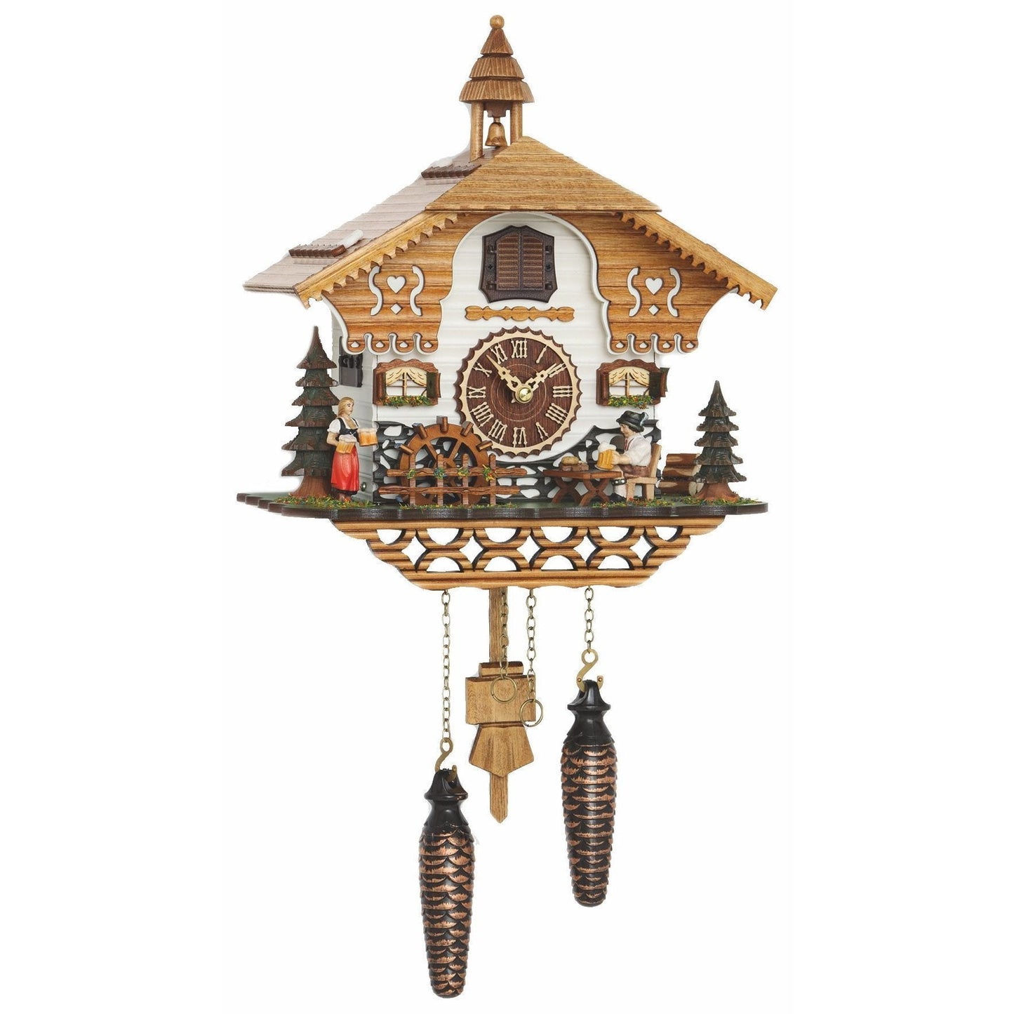 Koekoeksklok met toren & muziek Quartz uurwerk Trenkle Uhren 30cm-Chalet Style-Koekoeksklok Online
