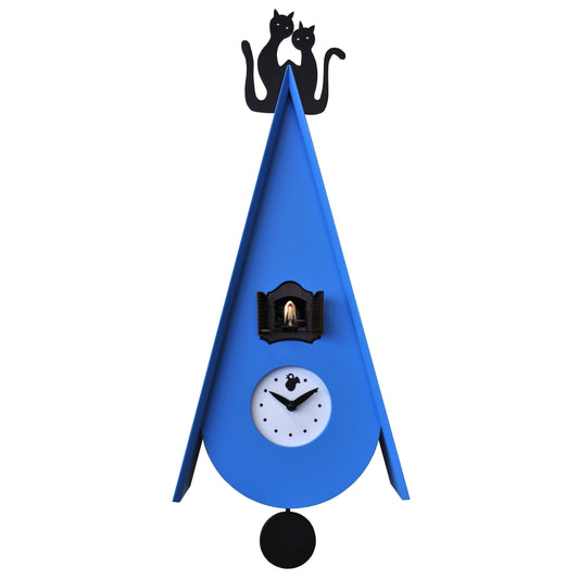 Moderne koekoeksklok Pirondini Gattini 55cm Blauw-Pirondini-Koekoeksklok Online