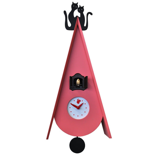 Moderne koekoeksklok Pirondini Gattini 55cm Roze-Pirondini-Koekoeksklok Online