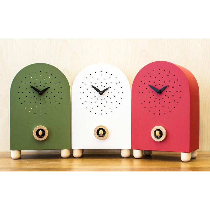 Moderne koekoeksklok Pirondini Marconi 27cm wit-Koekoeksklok Online