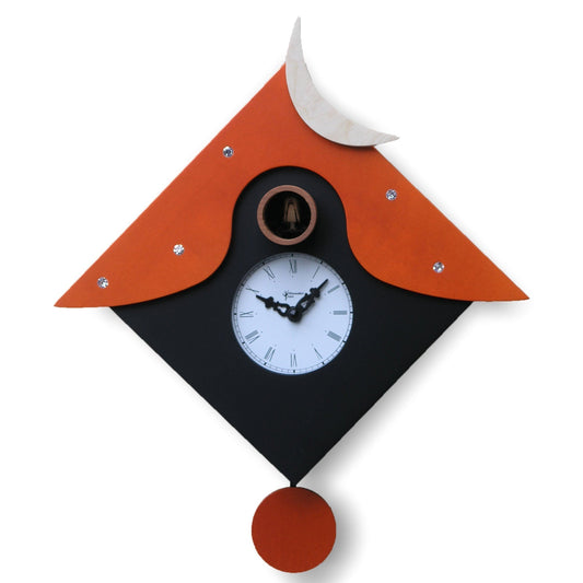 Moderne koekoeksklok Pirondini Otranto 34cm Zwart-Pirondini-Koekoeksklok Online