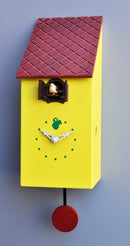 Moderne koekoeksklok Pirondini Portofino 30cm Geel-Koekoeksklok Online