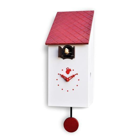 Moderne koekoeksklok Pirondini Portofino 30cm Wit - Koekoeksklokonline.nl
