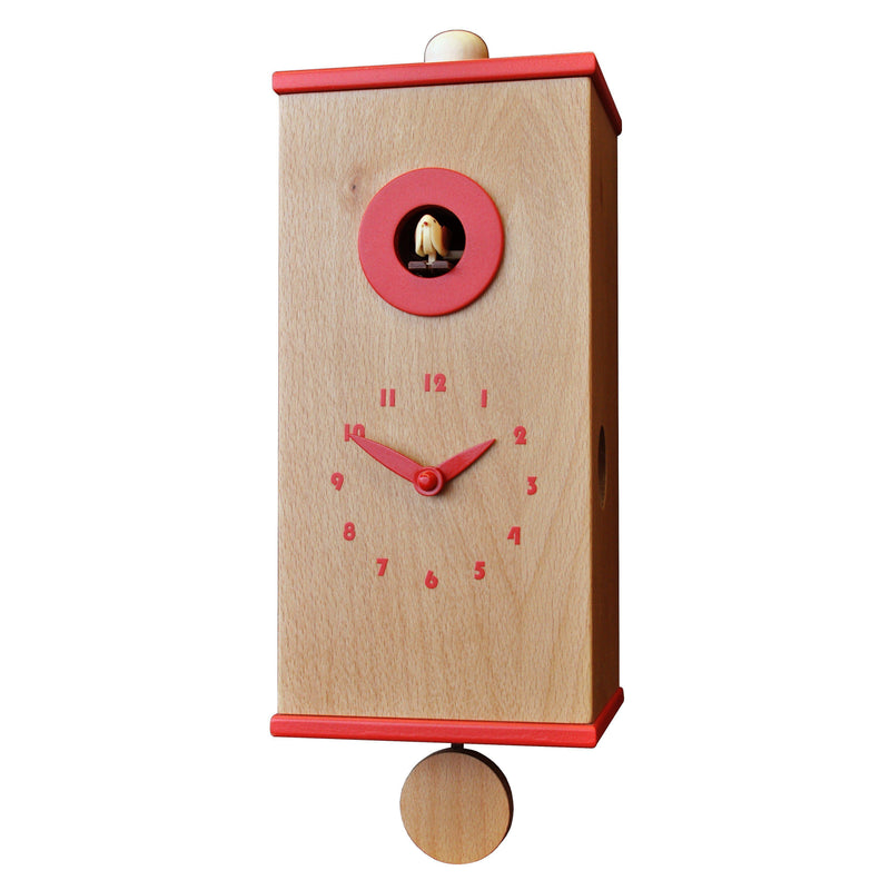 Moderne koekoeksklok Pirondini Scatoletta 28cm Rood-Pirondini-Koekoeksklok Online