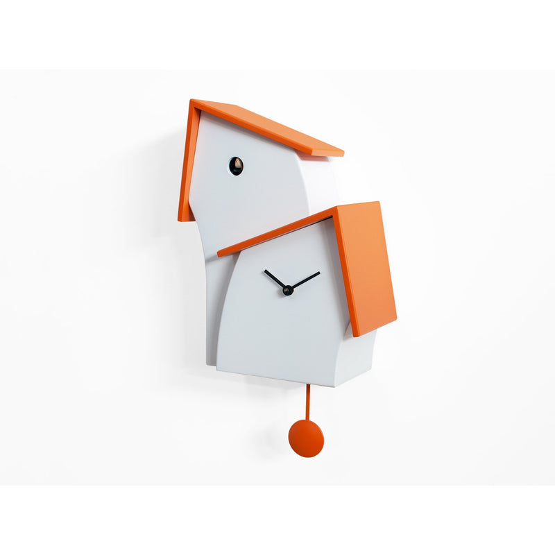 Moderne koekoeksklok Progetti Jazz Time Oranje 43cm-Koekoeksklokonline.nl