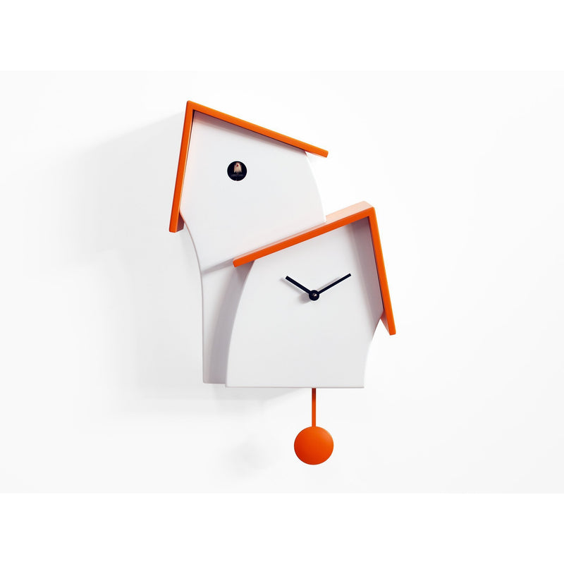 Moderne koekoeksklok Progetti Jazz Time Oranje 43cm-Koekoeksklokonline.nl