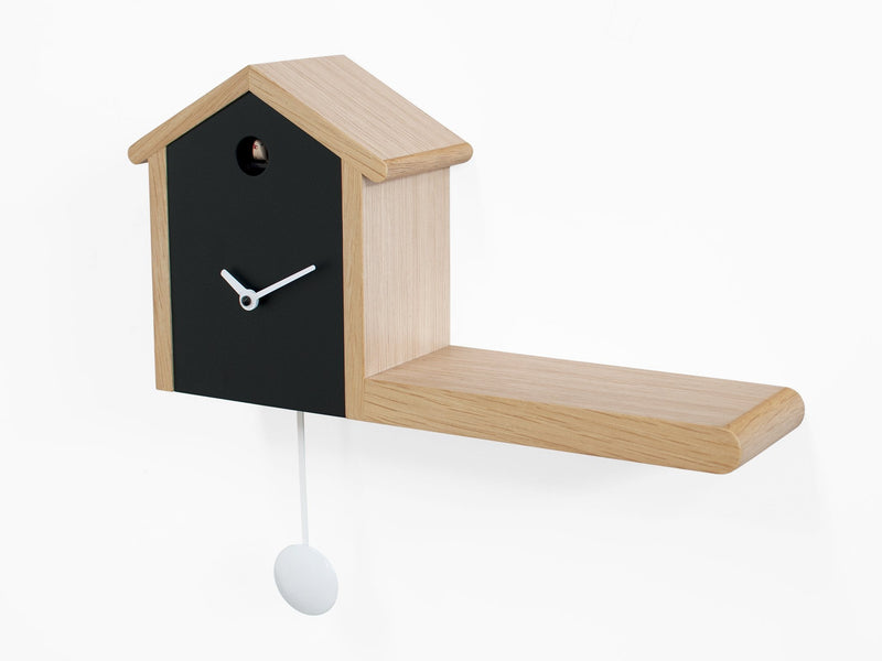 Moderne koekoeksklok Progetti My house 30cm Zwart - Koekoeksklokonline.nl