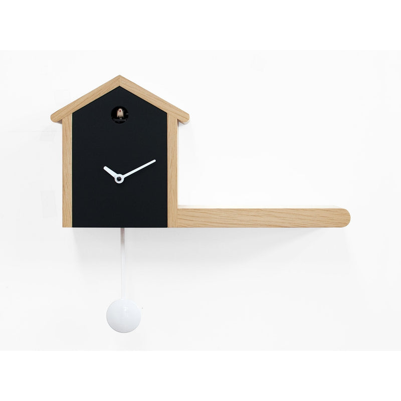 Moderne koekoeksklok Progetti My house 30cm Zwart - Koekoeksklokonline.nl