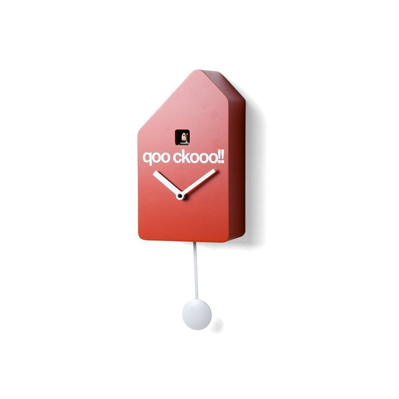 Moderne koekoeksklok Progetti Q01 40cm Rood - Koekoeksklokonline.nl