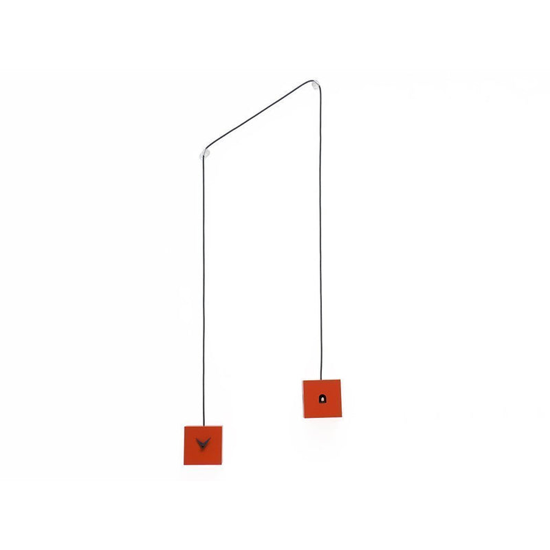 Moderne koekoeksklok Progetti TuTu 12cm Rood - Koekoeksklokonline.nl