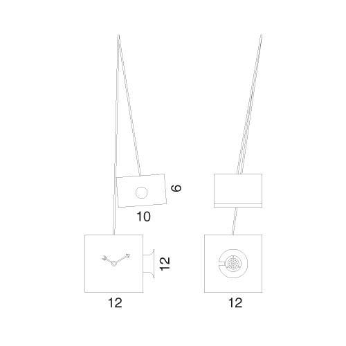 Moderne koekoeksklok Progetti uhuhu 12cm Blauw-Koekoeksklokonline.nl