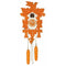 Oranje Koekoeksklok met vogel Quartz uurwerk Trenkle Uhren 35cm-Carved Style-Koekoeksklok Online