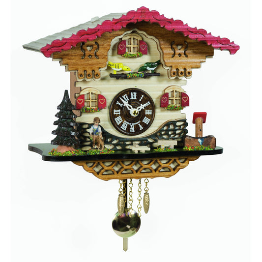 Quartz Kinderklok Chaletstijl met Slinger 20cm Trenkle Uhren-Koekoeksklokonline.nl