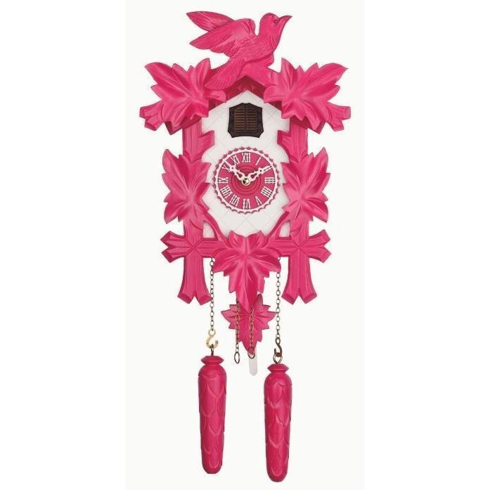 Roze Koekoeksklok met vogel Quartz uurwerk Trenkle Uhren 35cm-Carved Style-Koekoeksklok Online